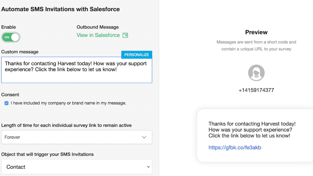 Sending SMS Invitations